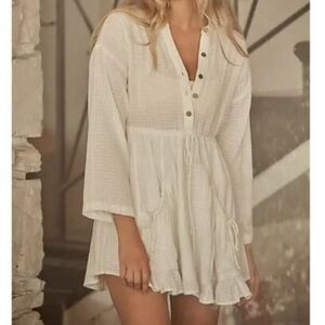 💎 Free People Women's Dress Endless Summer Serene Mini Light Pink